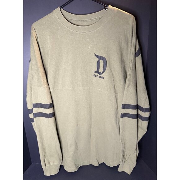 Disney Spirit Jersey Green Disneyland Resort Long Sleeve Mens L w/ Patches - Picture 2 of 7